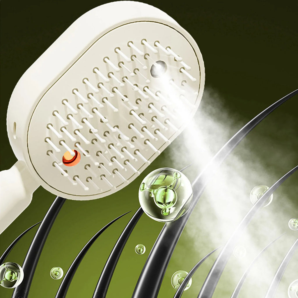 Electric Steam Hair Brush USB-C | Nano Mist Frizz Control Steam Hair Brush QXL