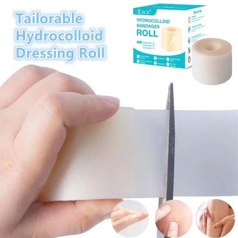 Hydrocolloid Roll Bandage | Self-Adhesive Wound Dressing 5×150cm Wound Dressing Roll QXL