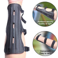 Archery Arm Guard 3-Strap PU Leather Adjustable Forearm Protector Archery Arm Guard QXL Default Title