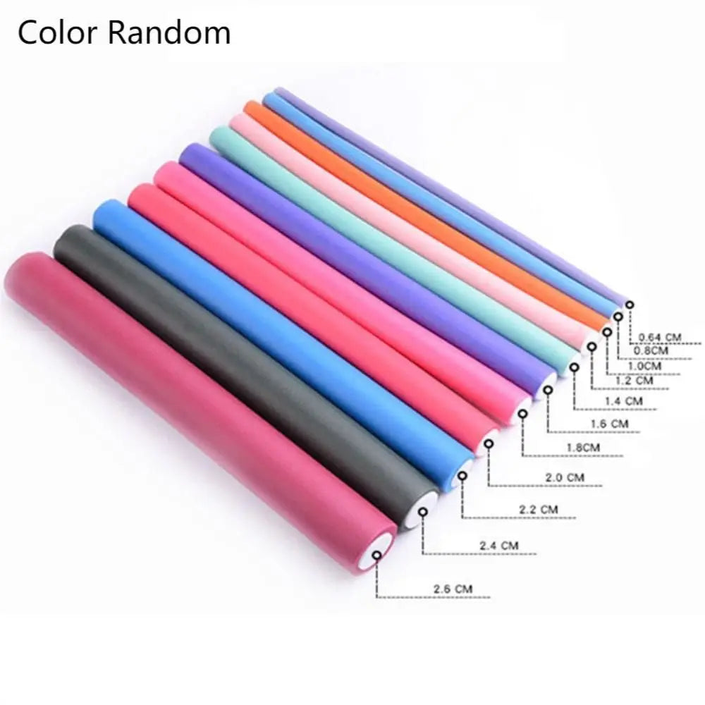 6-Pack Heatless Curling Rods | Soft Sponge Twist Curl Rollers Heatless Curl Rollers QXL