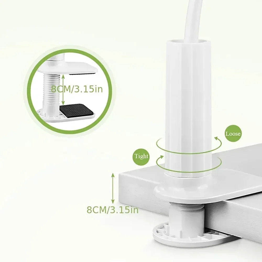 360° Flexible Gooseneck Phone Holder | Long Arm Clip Mount Gooseneck Phone Mount QXL