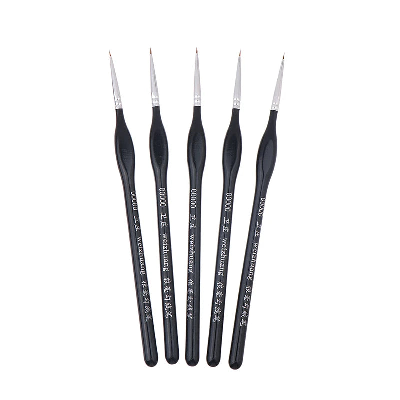 5-Pack 00000 Fine Tip Miniature Paint Brushes – Nylon Detail Miniature Paint Brushes QXL
