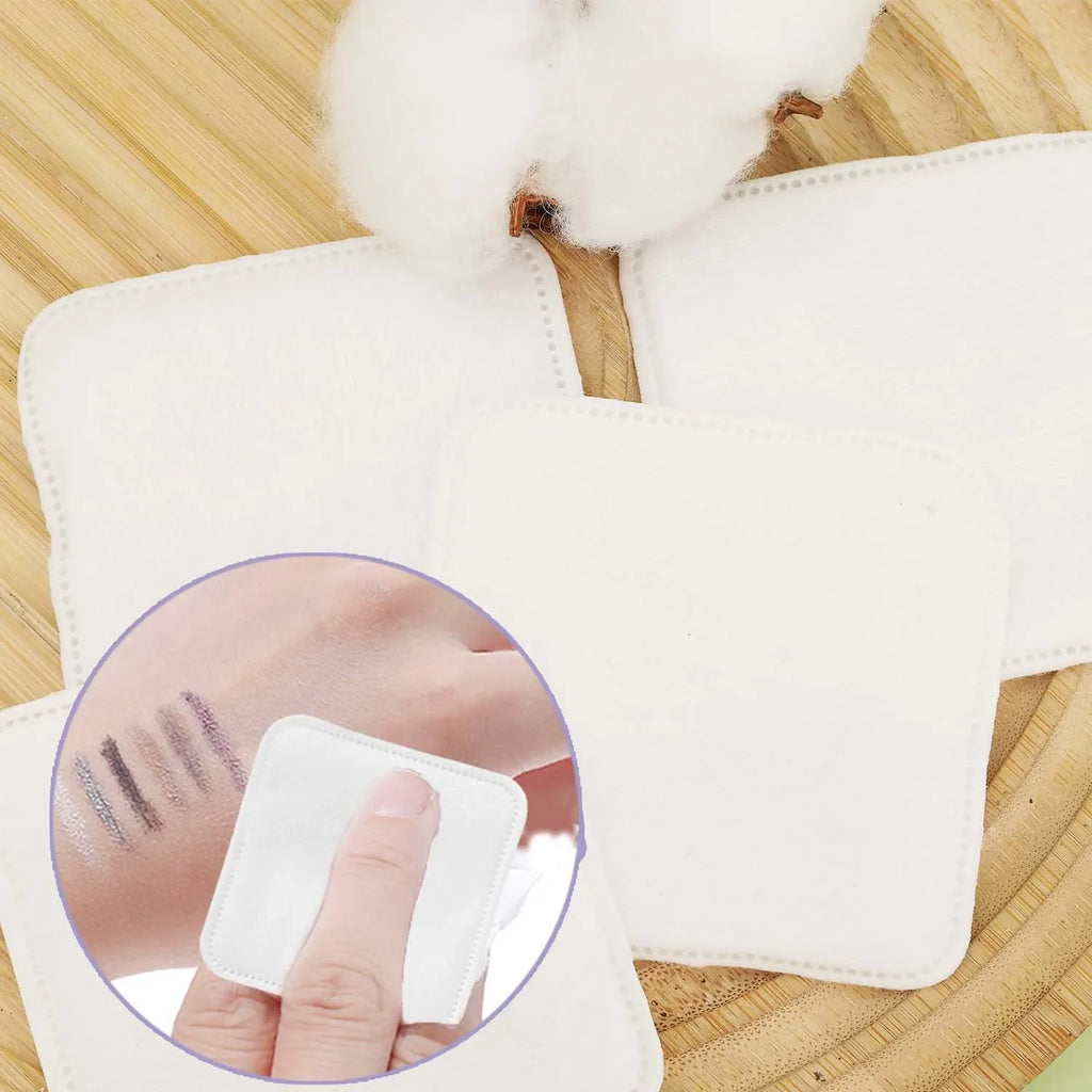 Square Makeup Remover Cotton Pads 600 Pcs | Lint-Free Pure Cotton Makeup Remover Pads QXL