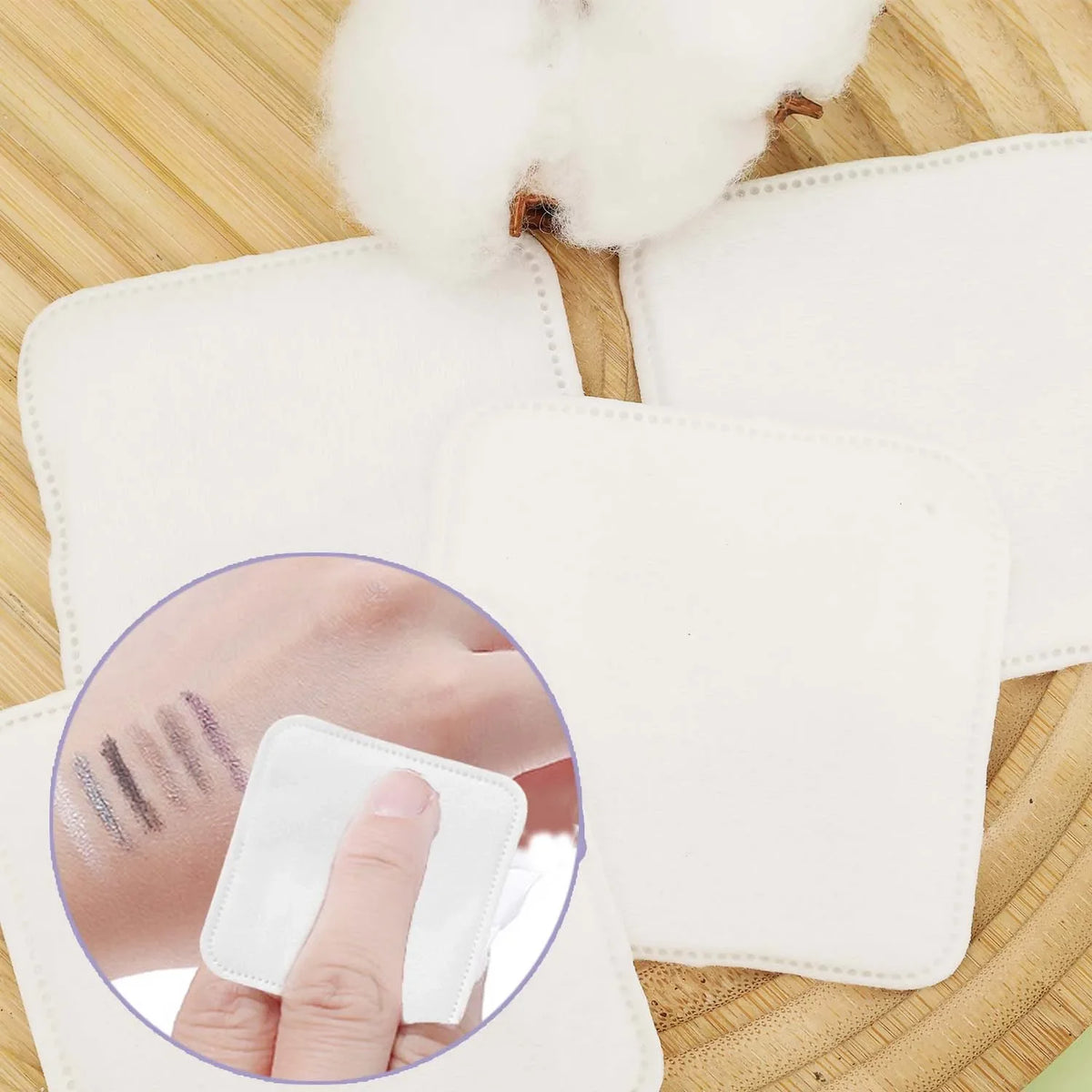 Square Makeup Remover Cotton Pads 600 Pcs | Lint-Free Pure Cotton Makeup Remover Pads QXL