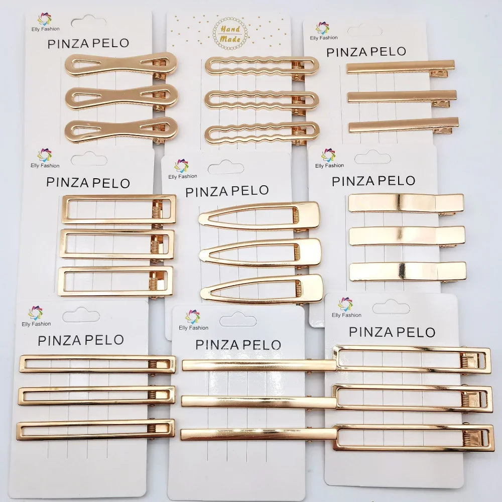 3-Pack Metal Geometric Hollow Hair Claw Clips | Barrette Set Hair Claw Clips QXL