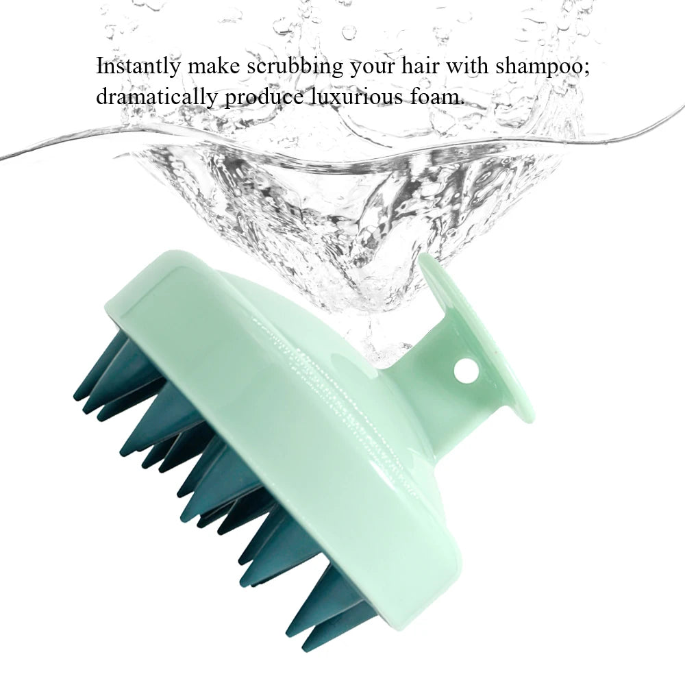 Silicone Scalp Massager Brush | Shampoo Scrubber & Exfoliator Scalp Massage Brush QXL