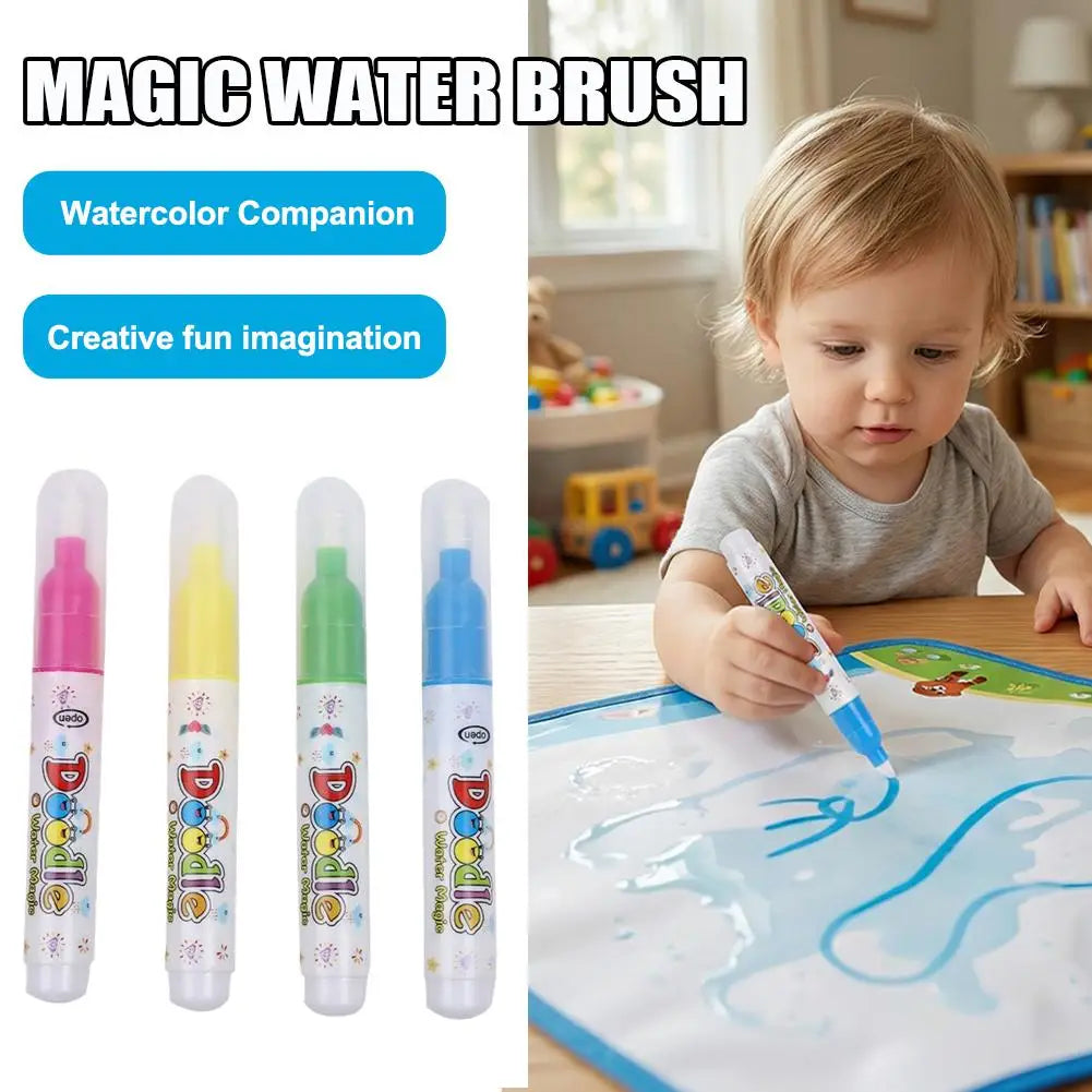 Reusable Magic Water Pen for Drawing Books | No-Mess 1–4 Pack Water Drawing Pen QXL