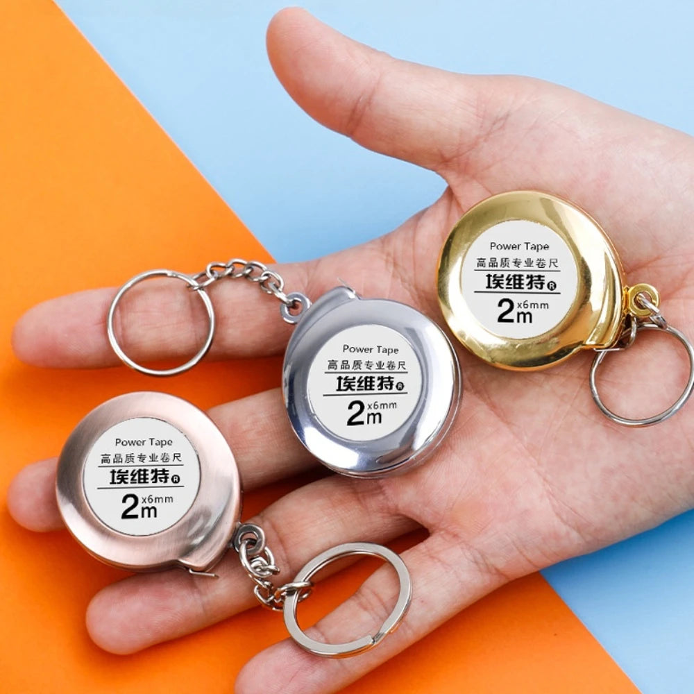 Mini Keychain Tape Measure 2M | Portable Stainless Steel Keychain Tape Measure QXL