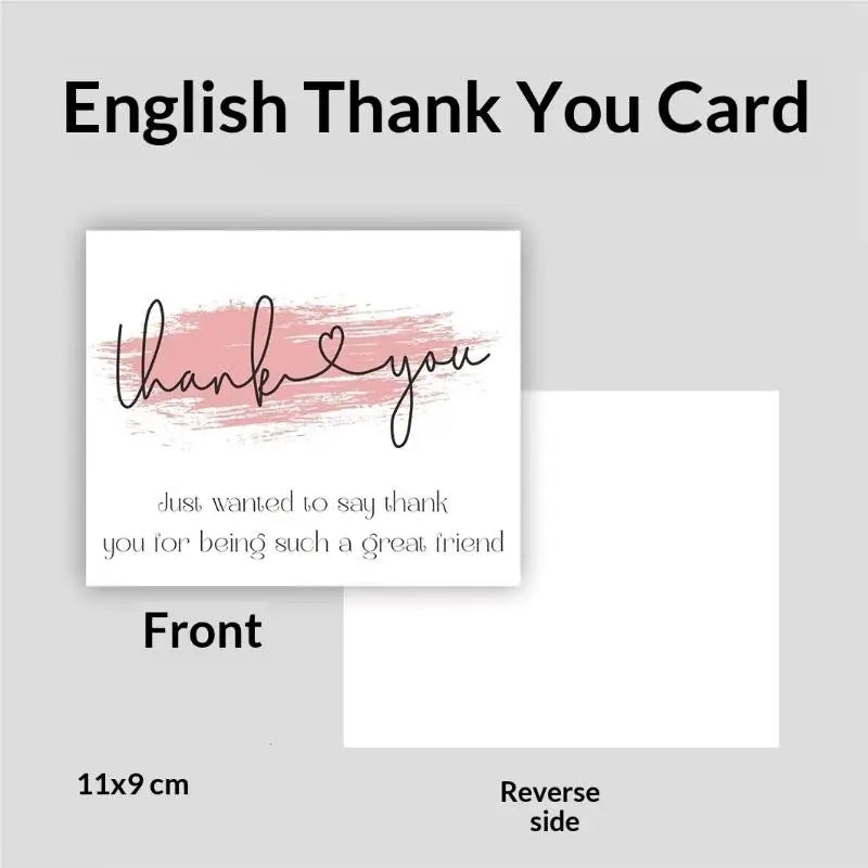 10-Pack Elegant Thank You Cards | Premium Cardstock Packaging Thank You Cards QXL