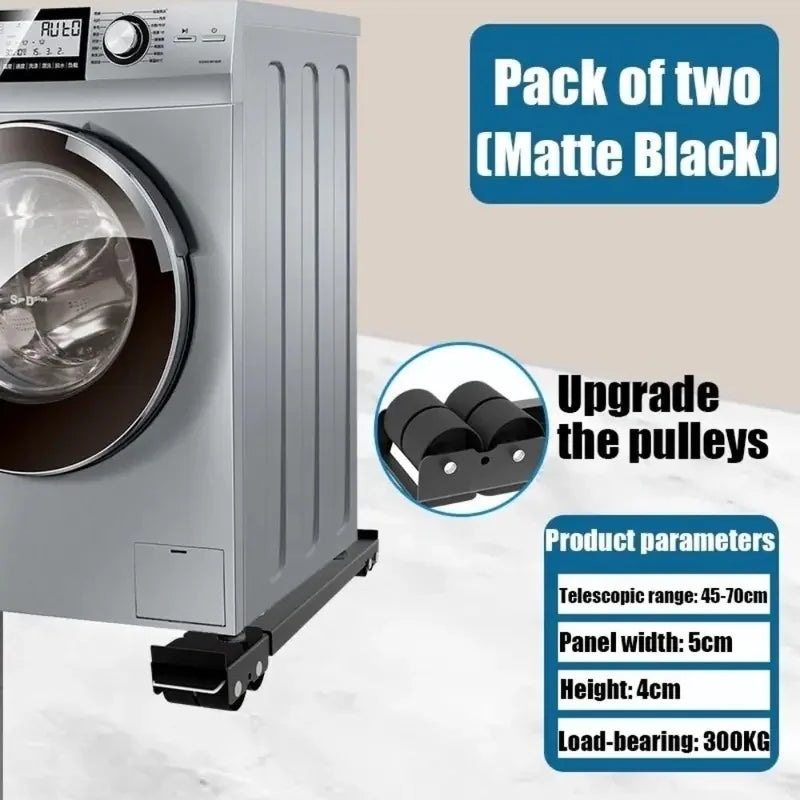 2-Pack Adjustable Appliance Base | 24 Universal Wheels Appliance Moving Base QXL