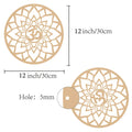 12" Om Lotus Sacred Geometry Wooden Wall Art | Laser Cut Wooden Wall Art QXL AECH04-02512