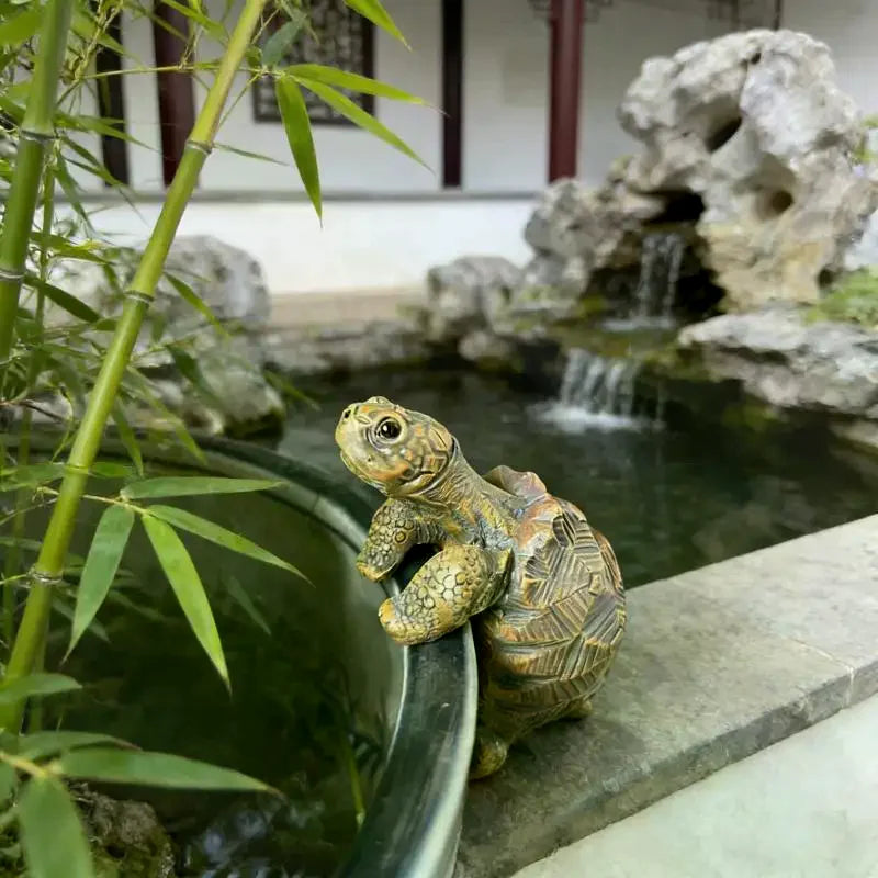 Resin Turtle Hanging Flower Pot | Wall-Mount Animal Planter Wall Hanging Planter QXL