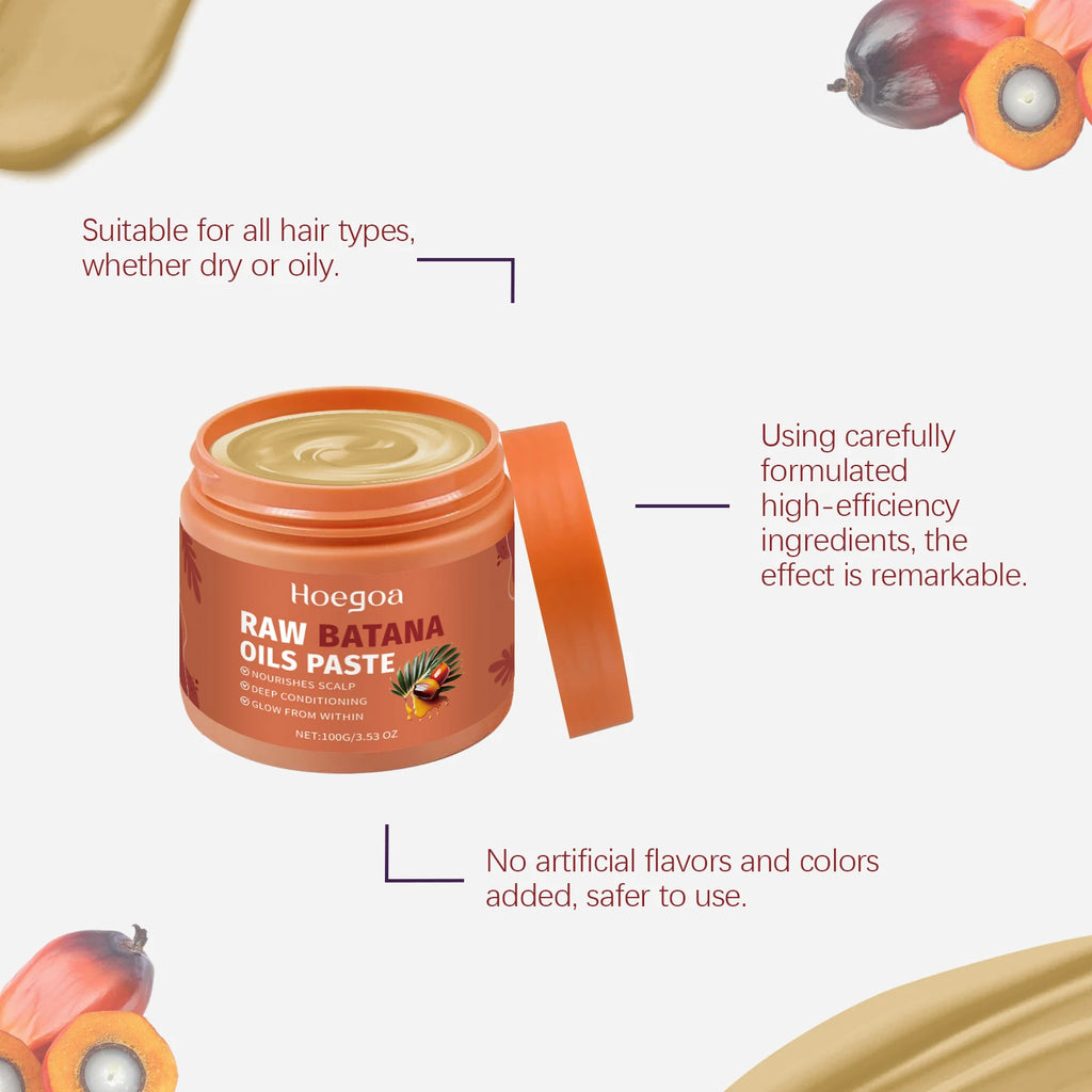 HOEGOA Batana Oil Hair Mask – Dry Hair Repair & Smoothing Deep Conditioning Hair Mask QXL