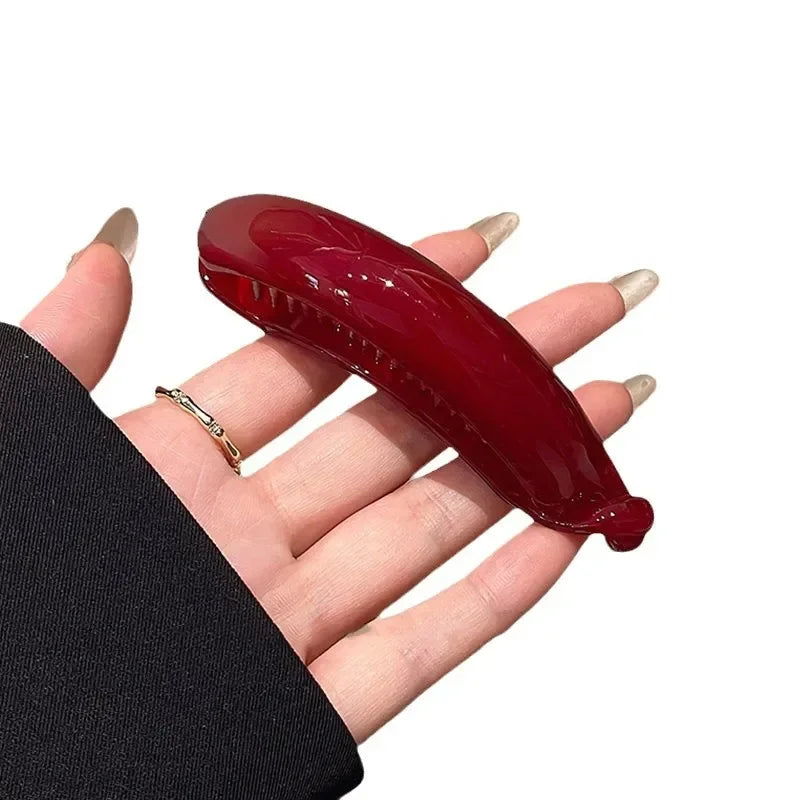 6-Color Banana Clip Hair Claw | Ponytail Buckle for Women Banana Hair Clip QXL