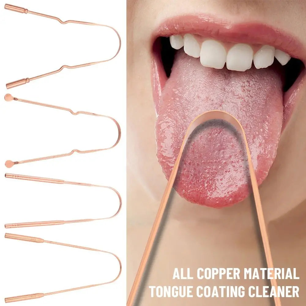 Pure Copper Tongue Scraper | Fresh Breath Oral Hygiene Tool Tongue Scraper QXL