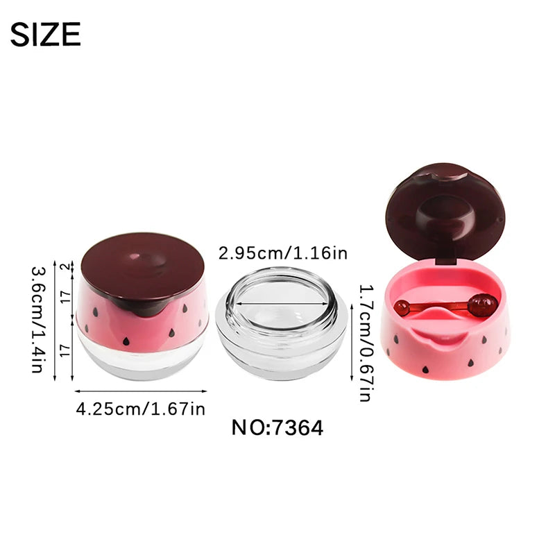 6g Refillable Lip Mask Jar with Brush | Flip-Top Travel Container Lip Mask Jar QXL