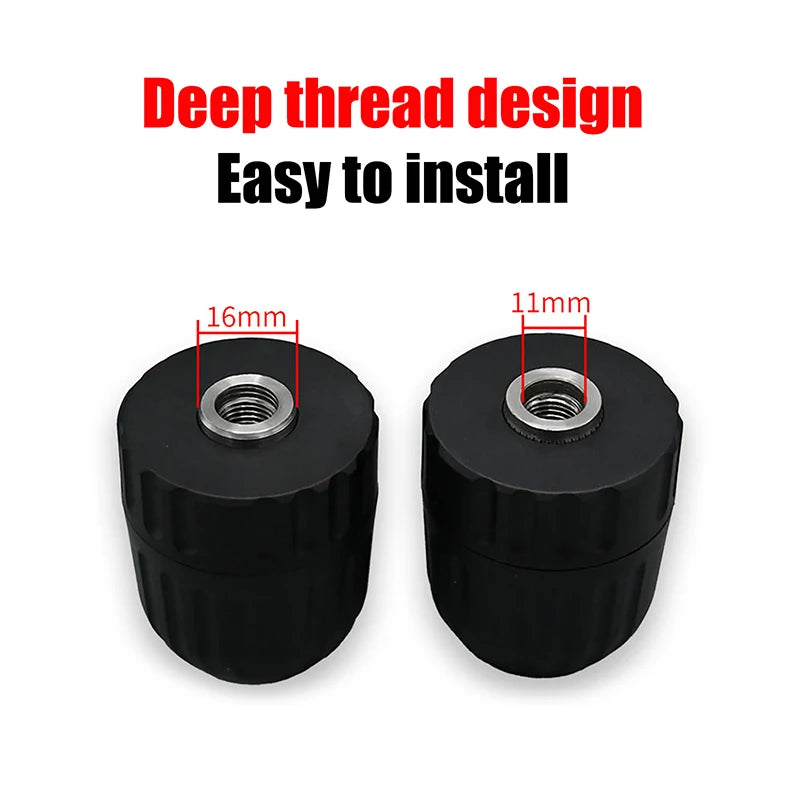 Keyless Drill Chuck 0.8–10mm | 3/8" 24UNF & 1/4" Hex Adapter Keyless Drill Chuck QXL
