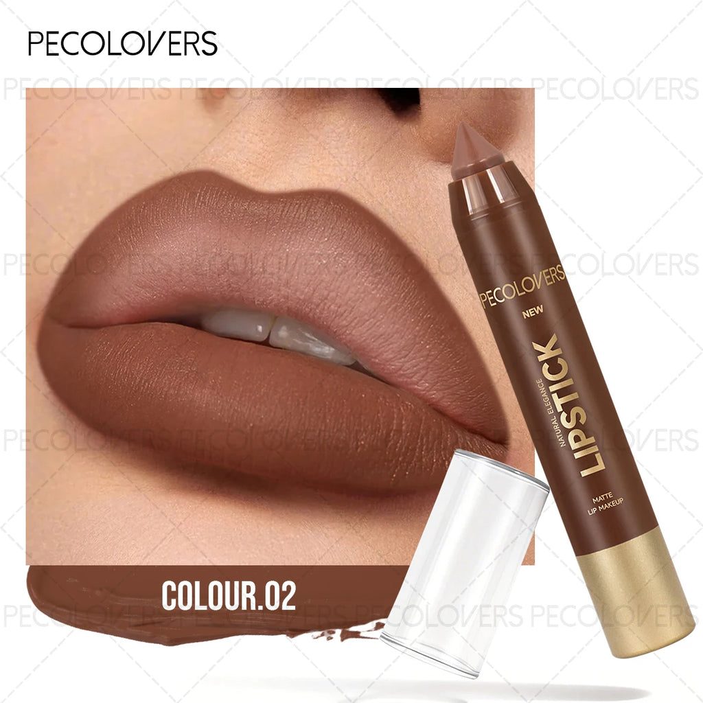 PECOLOVERS Brown Lip Liner Pencil | High-Pigment Contour Lip Liner Pencil QXL 02