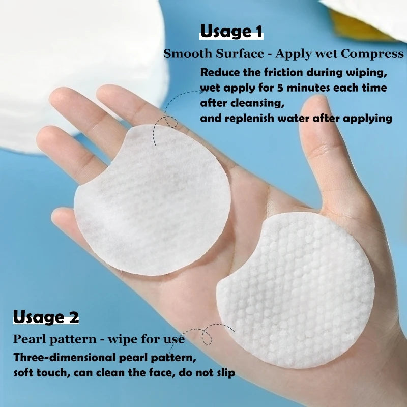 Disposable Cotton Makeup Remover Pads 300/600/1200pc | Soft Pearl Makeup Remover Pads QXL