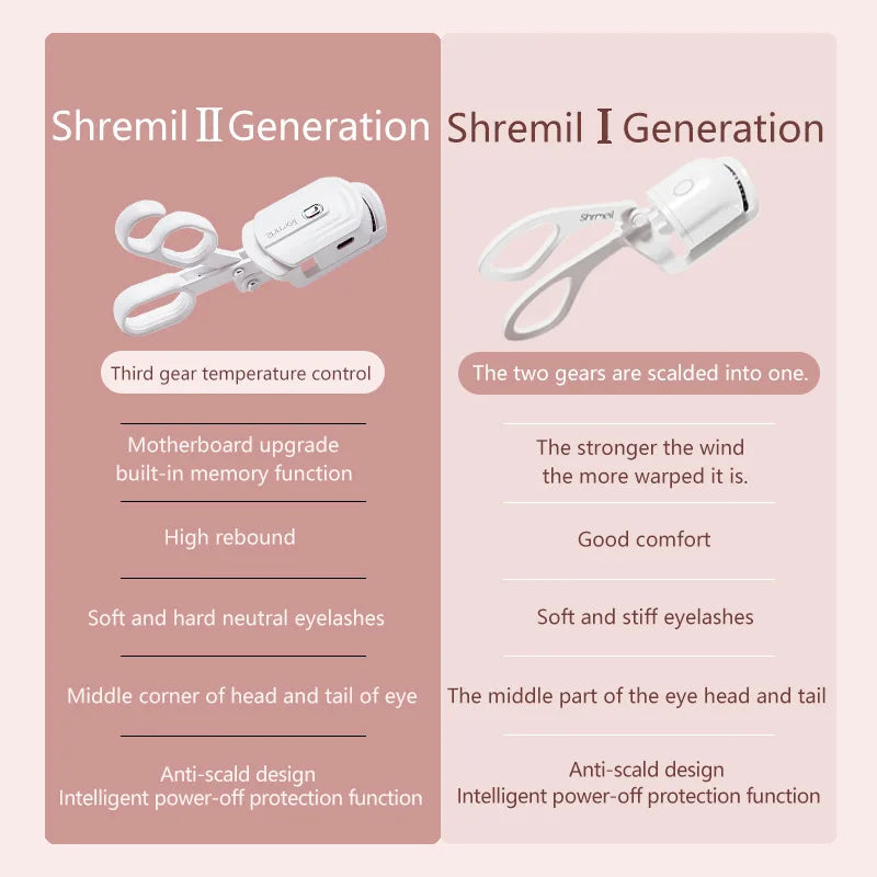 Electric Heated Eyelash Curler | Quick-Heat Portable Lash Tool Heated Eyelash Curler QXL