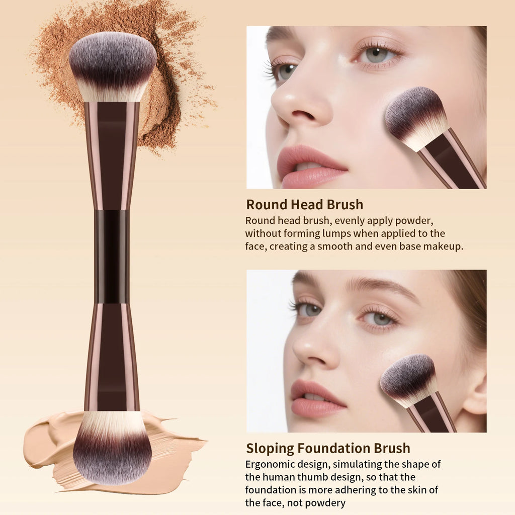 6-Pc Double-Ended Makeup Brush Set | Full Face Cosmetic Tools Makeup Brush Set QXL