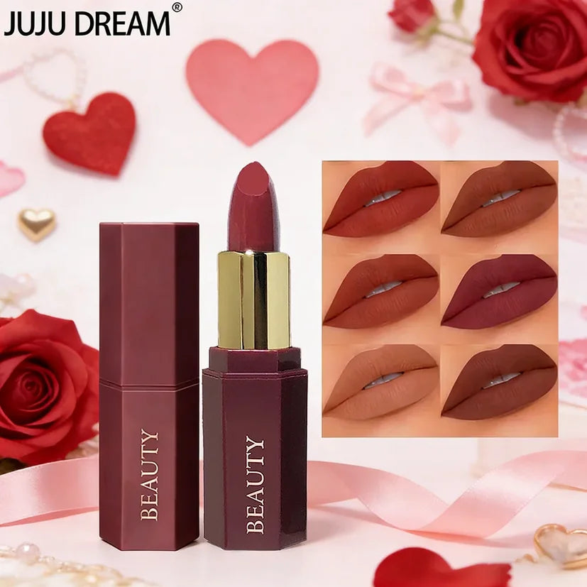JUJU Dream 6-Pc Matte Velvet Lipstick & Glitter Lip Tint Set Lipstick Set QXL