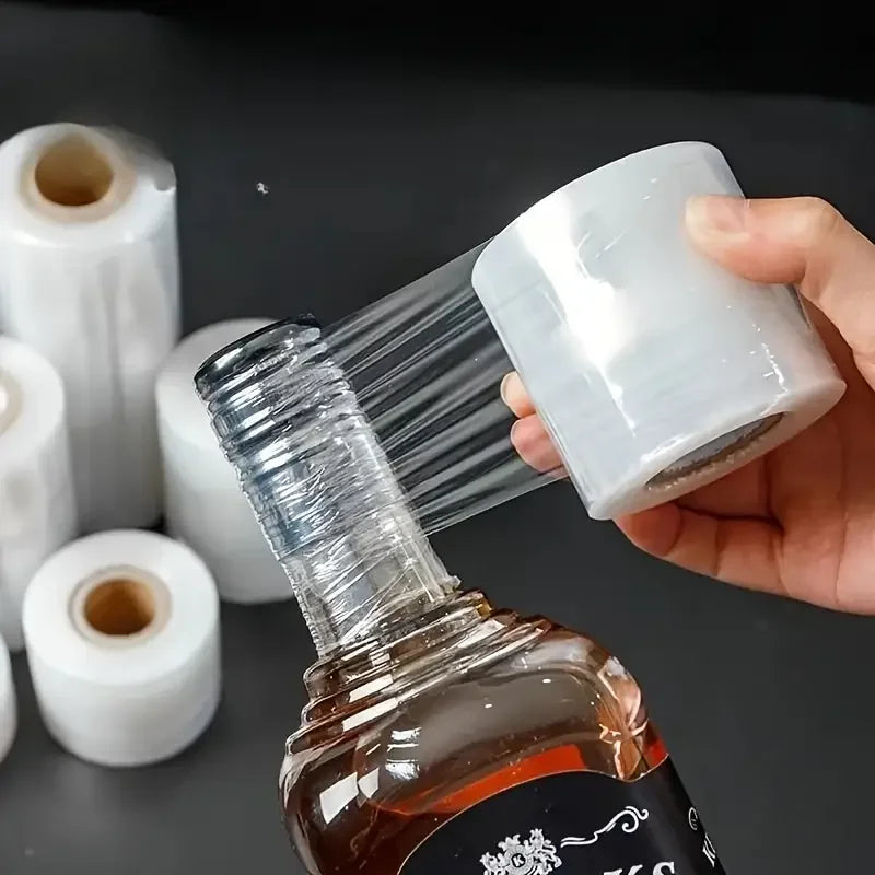 20000cm PVC Stretch Film Roll | No-Heat Shrink Wrap Bottles Packaging Stretch Film QXL