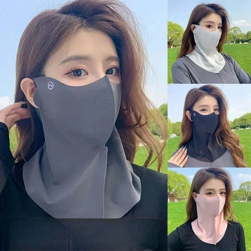 UPF 50+ Ice Silk Sun Protection Face Mask UV Veil Sun Protection Mask QXL