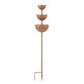 3-Tier Iron Bird Feeder & Bath Garden Stake | Rustic Ornament Bird Feeder Stake QXL Bronze