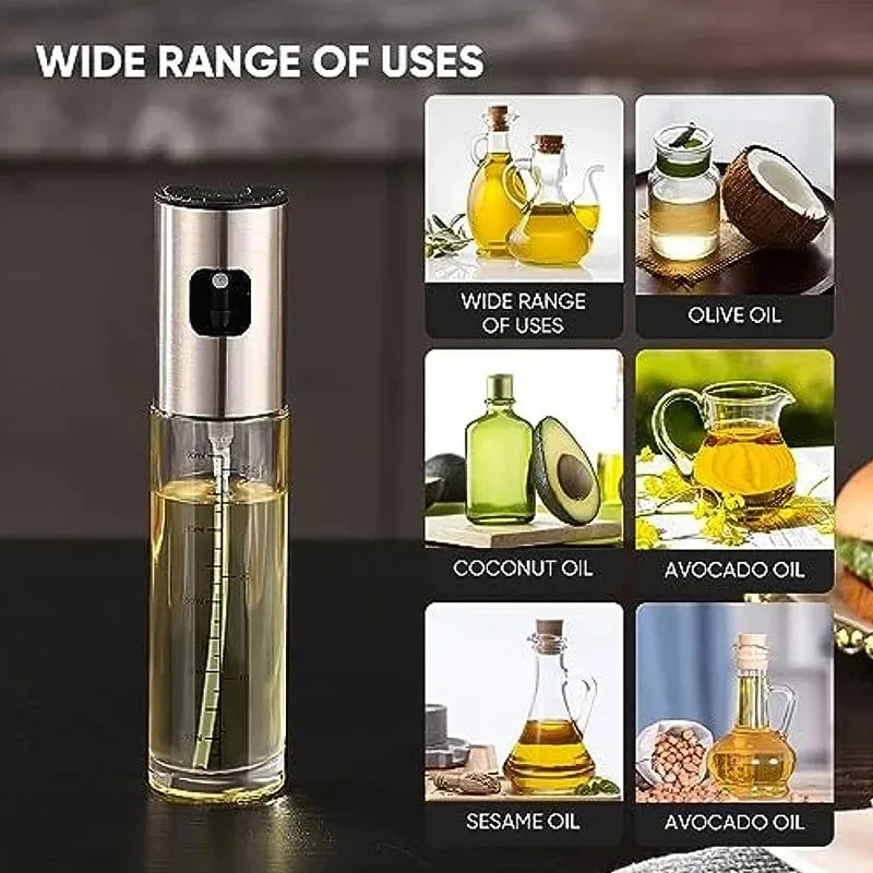 Glass Oil Spray Mister | Olive Oil Sprayer for Kitchen & BBQ Oil Spray Mister QXL