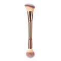 2-in-1 Double-Ended Flame Contour & Foundation Brush Dual Makeup Brush QXL 1Pc