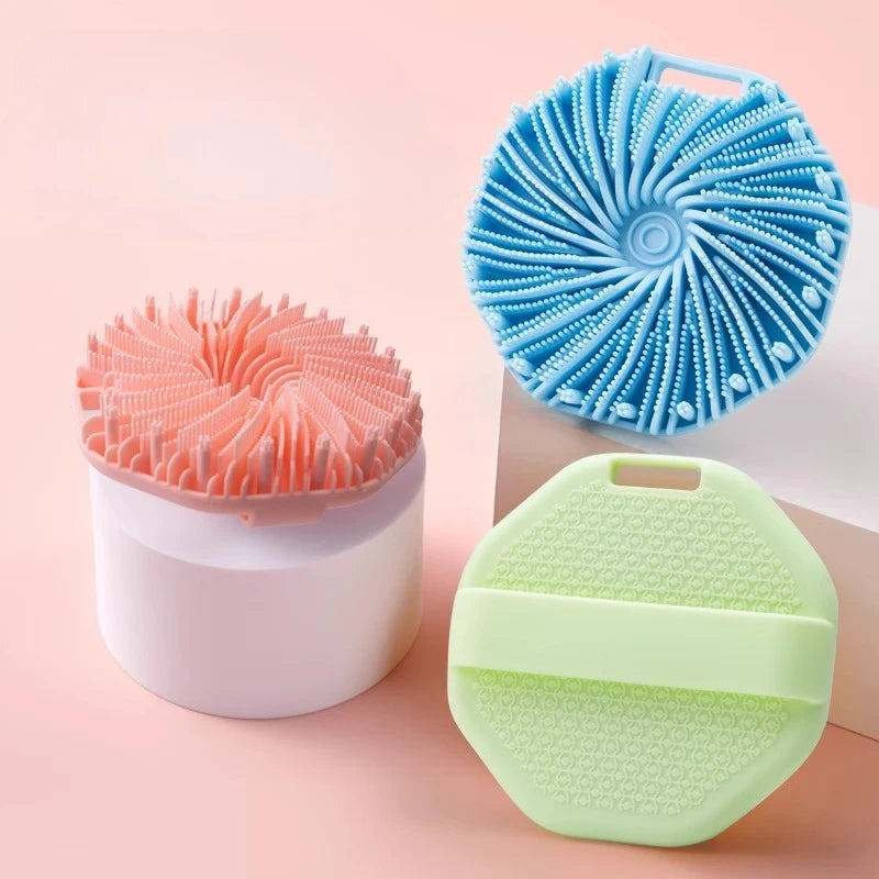 Silicone Body Scrubber Bath Brush | Ergonomic Handle Silicone Bath Brush QXL