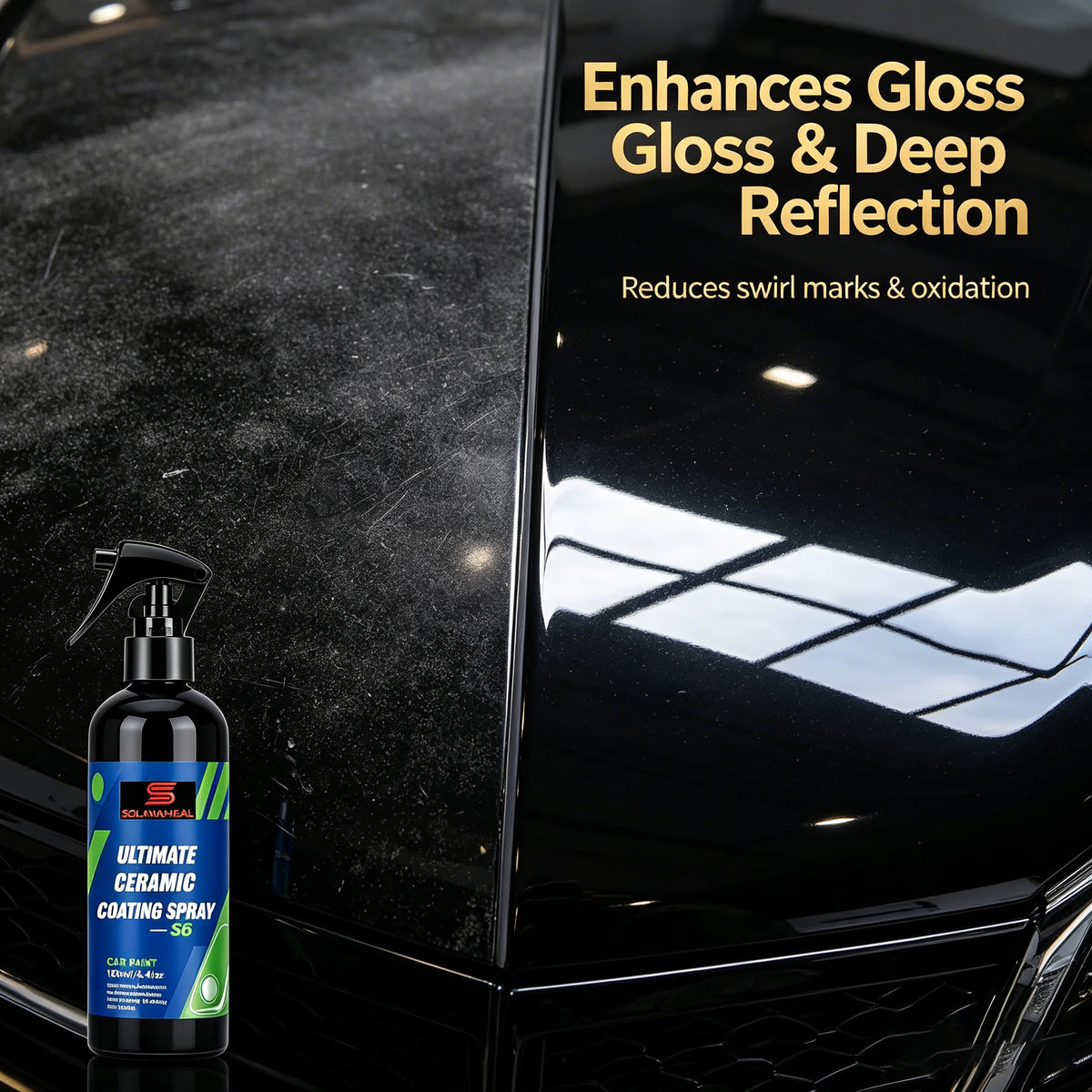 Ceramic Coating Spray S6 150ml | Hydrophobic Car Paint Sealant Ceramic Car Coating QXL