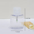 Lockable Refillable Pump Bottle 100ml | Makeup & Nail Cleaner Pump Dispenser Bottle QXL Transparent
