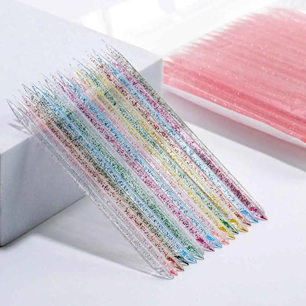 50/100-Pack Double-End Crystal Cuticle Pusher & Remover Sticks Cuticle Pusher Sticks QXL