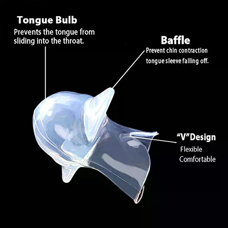 Silicone Anti-Snoring Tongue Retainer | Mouthpiece Device Anti-Snoring Mouthpiece QXL