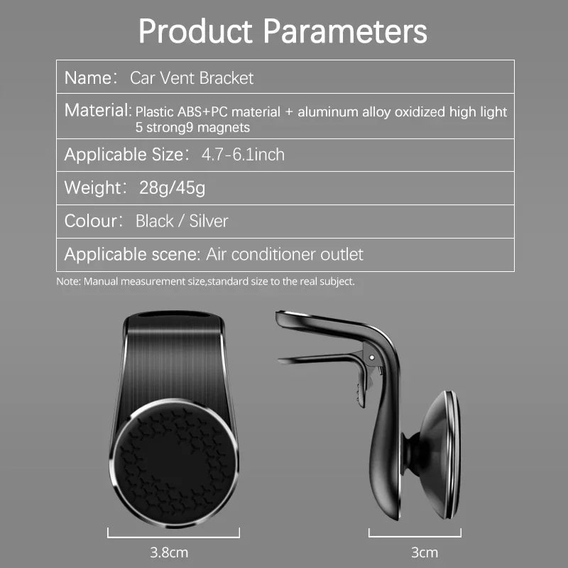 Magnetic Car Phone Holder | Air Vent Mount 360° Rotation Car Phone Mount QXL
