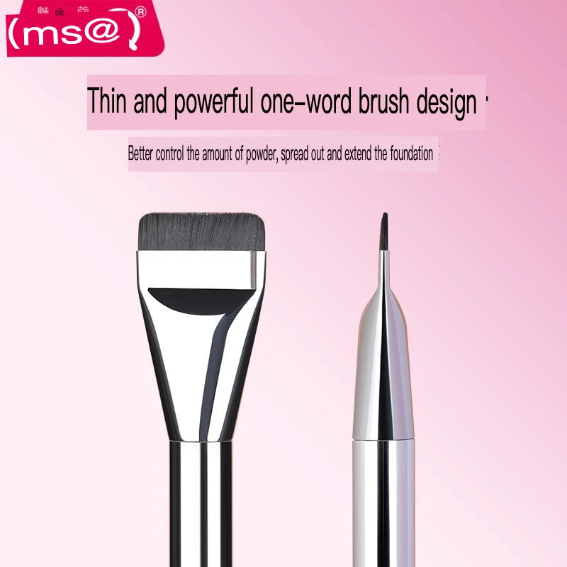 Flat Head Foundation Brush Set | Streak-Free Liquid Makeup Foundation Makeup Brush QXL
