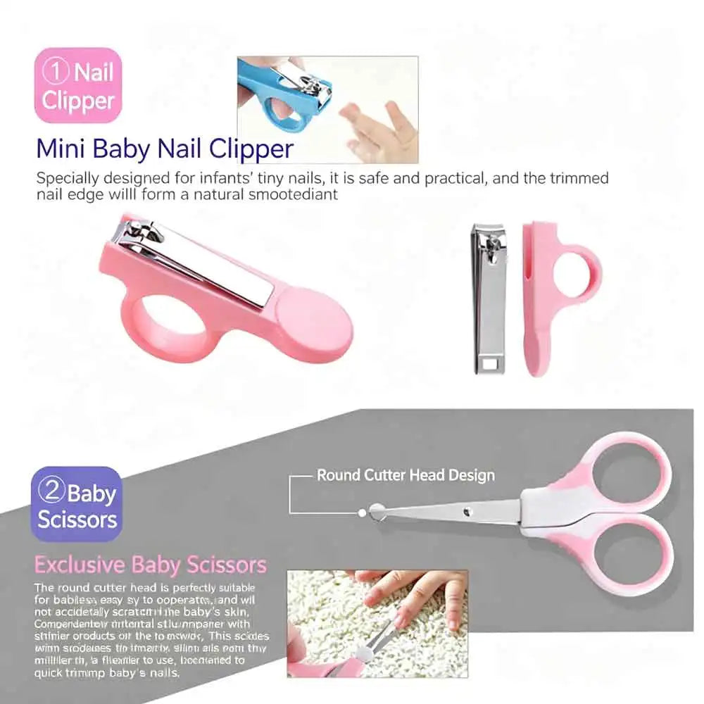 6-Piece Baby Grooming Kit – Nail Clipper & Brush Gift Set Baby Grooming Kit QXL