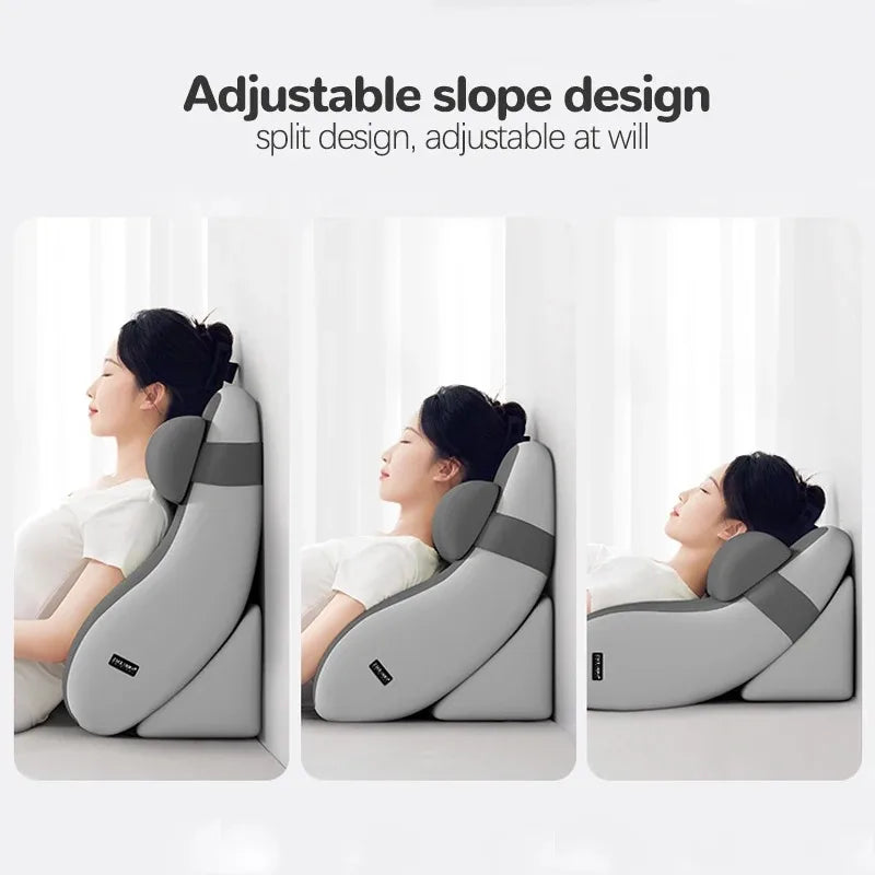 XL Ergonomic Reading Pillow | Memory Foam Wedge & Side Pockets Reading Pillow QXL
