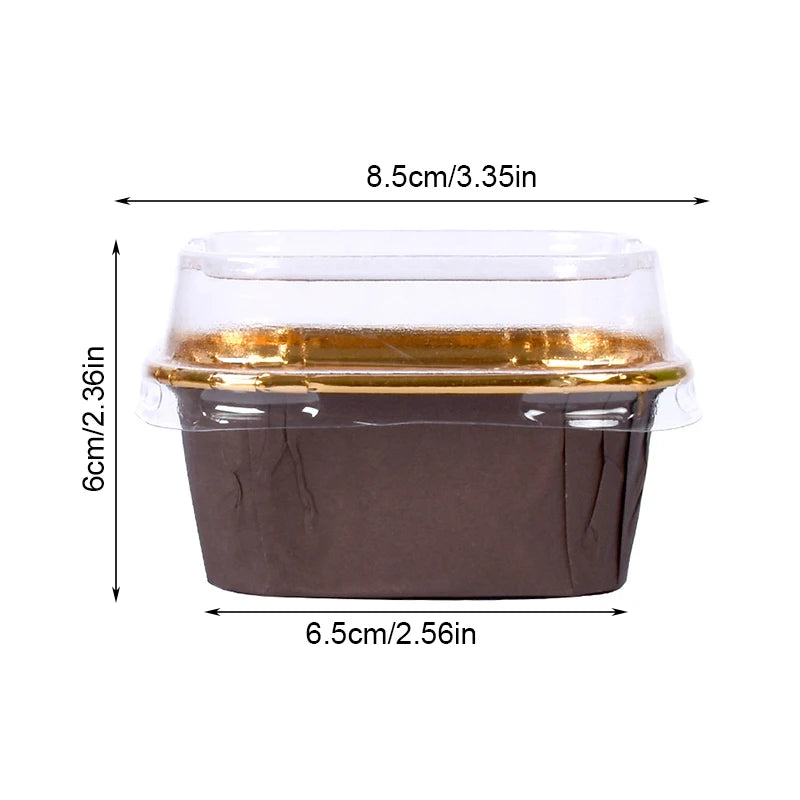 10-Pack Brown Letter Square Cupcake Liners & Muffin Cups Cupcake Liners QXL