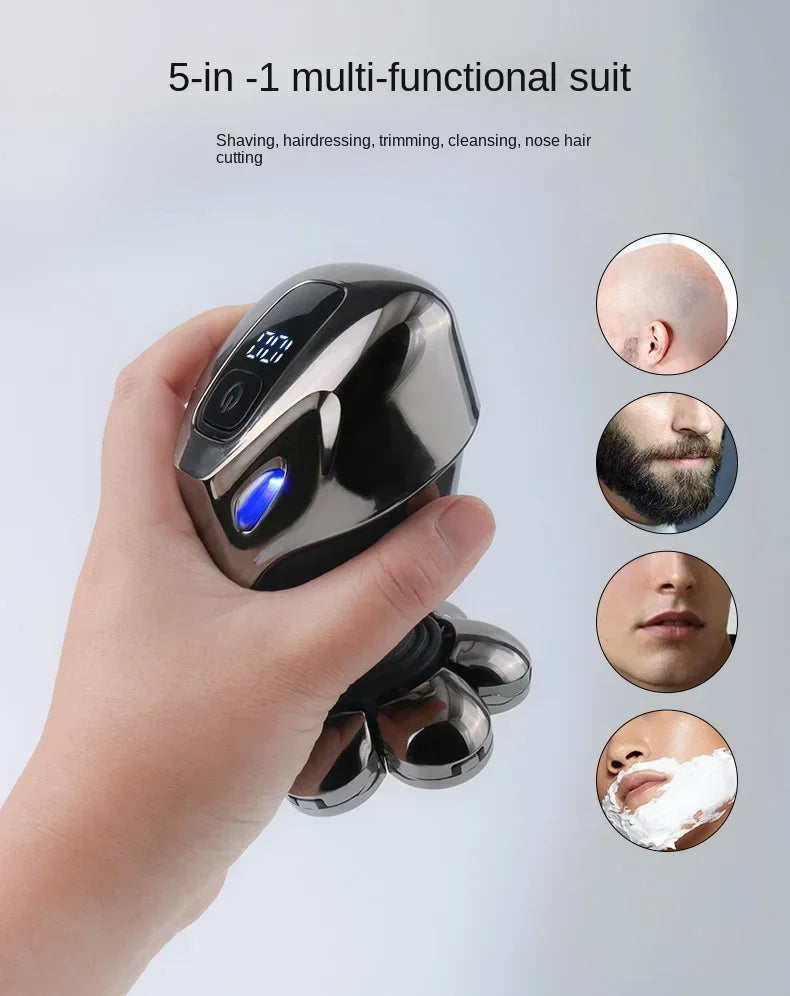 5-in-1 7D Men's Rechargeable Electric Shaver & Head Razor Electric Shaver QXL