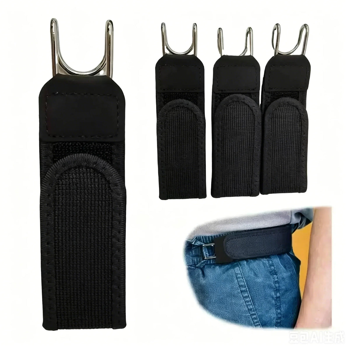 2-Pack Adjustable Elastic Velcro Casual Belt for Men & Women Casual Belt Set QXL
