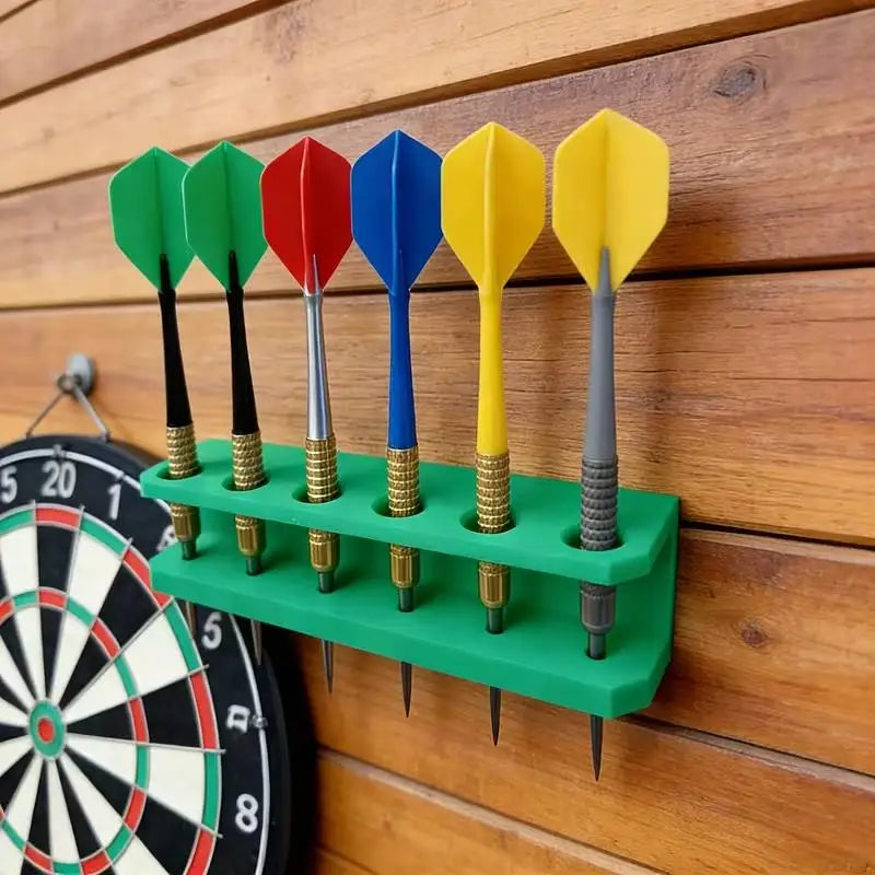 6-Slot Wall Dart Holder | Plastic Dart Storage Rack 1 or 3 Pack Dart Wall Holder QXL