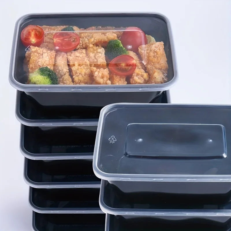BPA-Free Black Stackable Leakproof Bento Boxes with Lids Food Storage Containers QXL