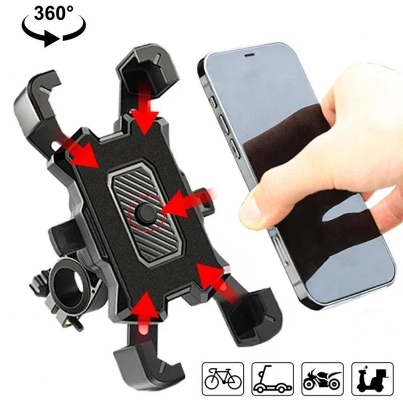 360° Rotating Bike Phone Mount | Non-Slip Bicycle & Moto Holder Bike Phone Mount QXL