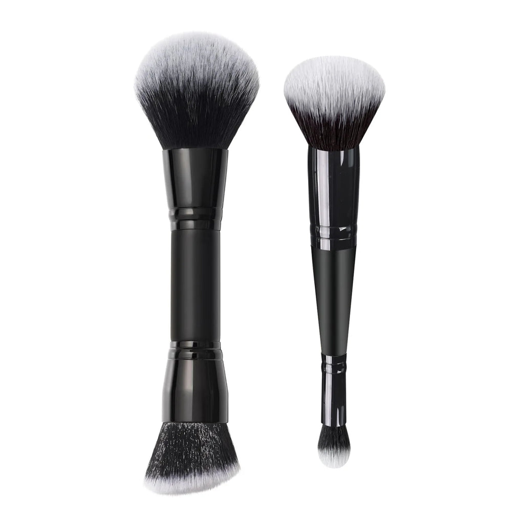 Double-Ended Concealer & Contour Brush | Bevel Foundation Tool Dual Makeup Brush QXL Big and small
