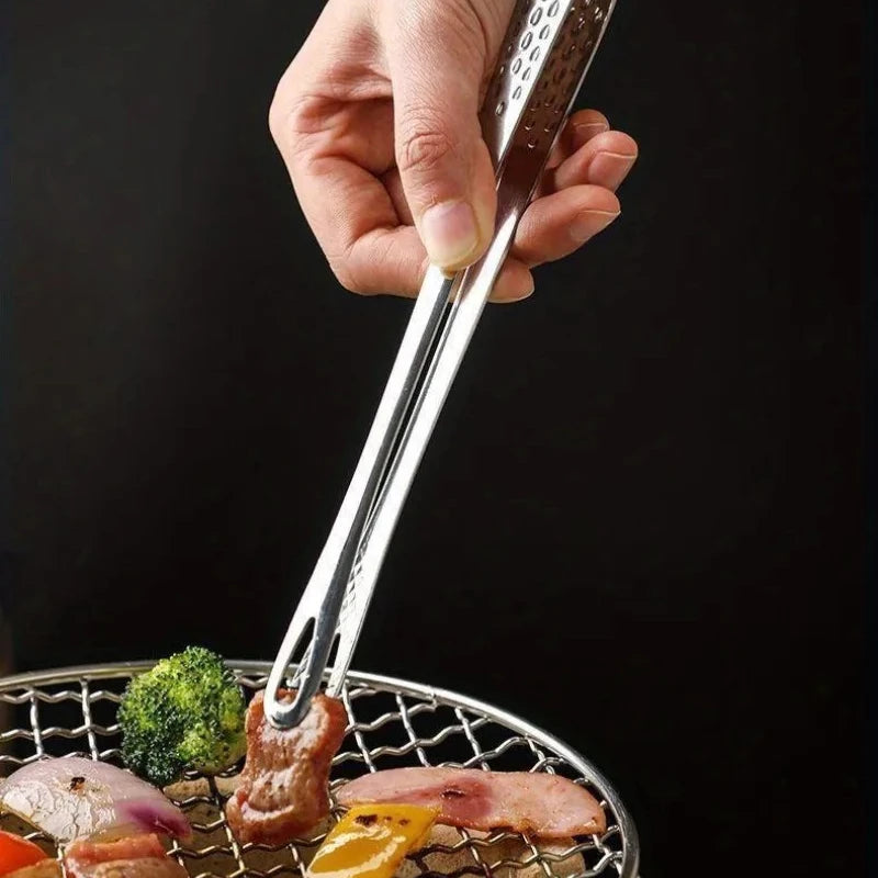 Stainless Steel BBQ Tongs | Extended Grill & Kitchen Food Clip BBQ Kitchen Tongs QXL