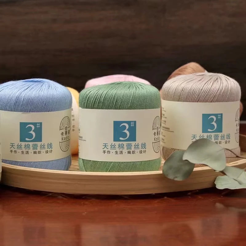 100% Cotton Tencel Lace Thread | Crochet, Knitting & Embroidery Crochet Knitting Yarn QXL