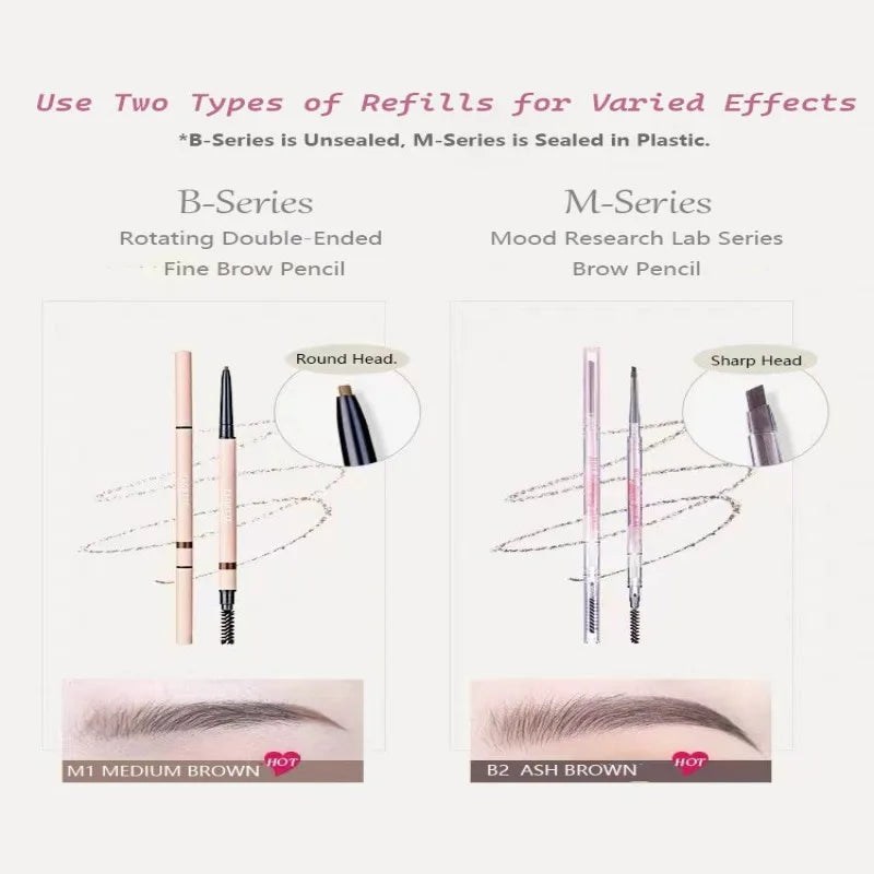 Flortte Superfine Double-Head Eyebrow Pencil | Waterproof Eyebrow Pencil QXL